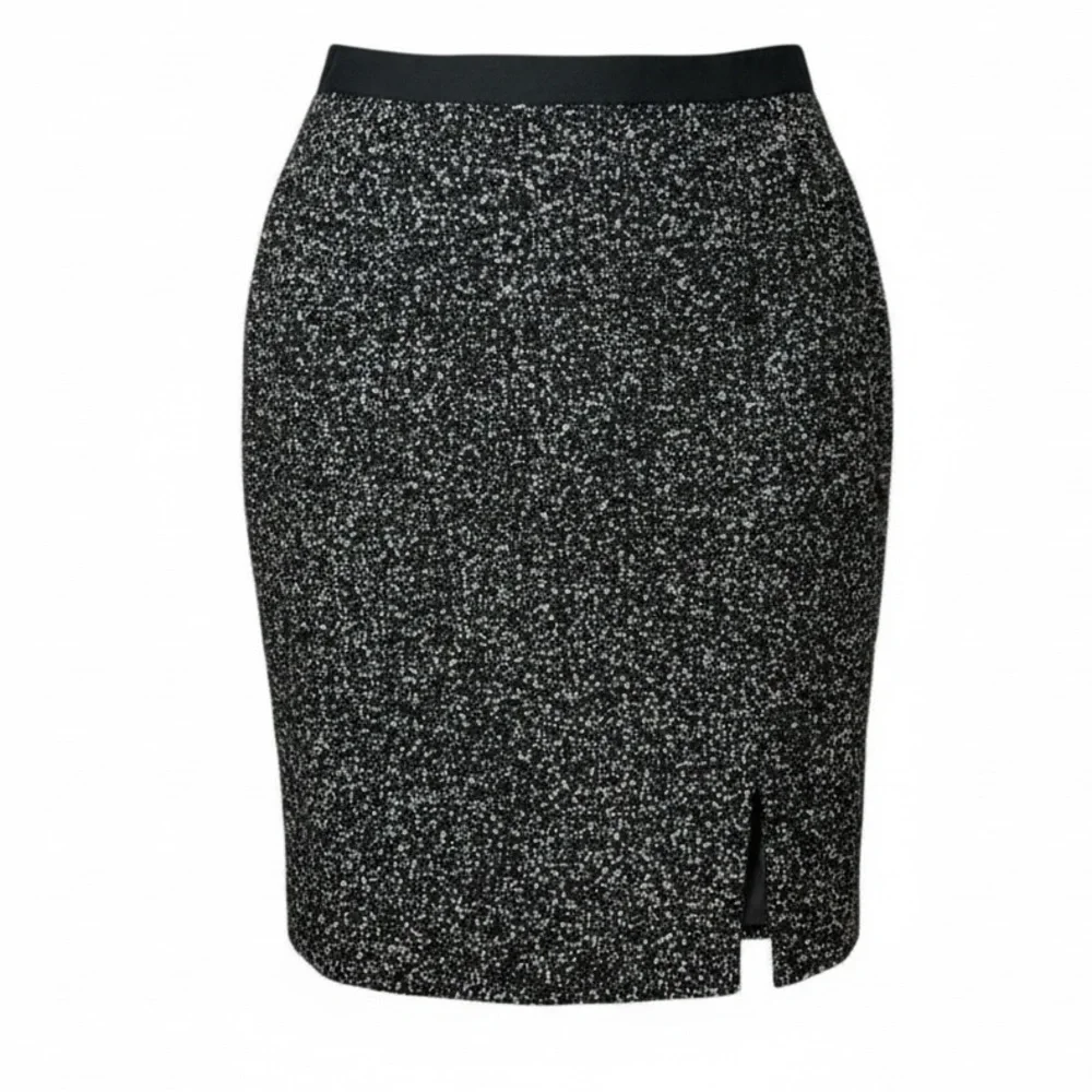 Rebecca Taylor black/grey wool blend pencil skirt, size 8